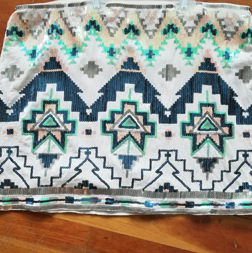 Express sequin mini skirt